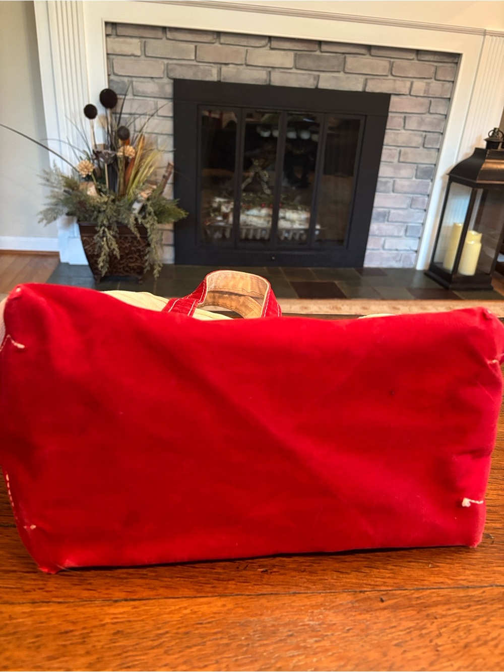 LL Bean Vintage 80s Boat and Tote Bag with Red Trim - Picture 9 of 16